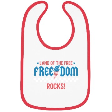Discover Freedom Rocks Patriotic Graphic Bibs
