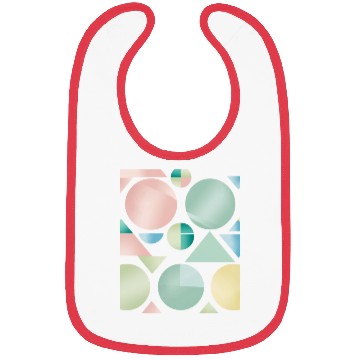 Discover Pastel Geometric Abstract Design Bibs