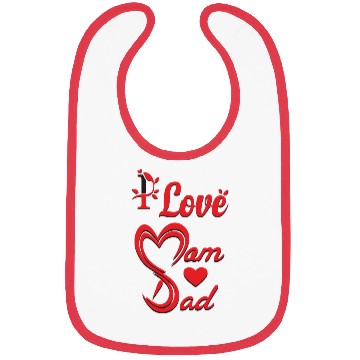 Discover i love mom dad Bibs