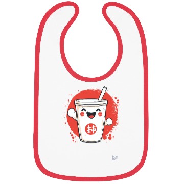 Discover Kawaii Cute Happy Milkshake Bibs