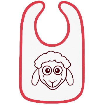 Discover Sheep Face Head Cute Small Baby Lamb Sweet Comic Bibs