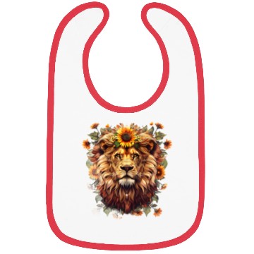 Discover Sunflower Lion Vintage Bibs