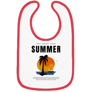 Discover Golden Horizons: Summer Sunset Design Bibs