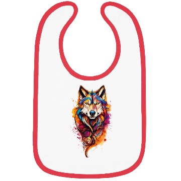 Discover Colored wolf dog Bibs