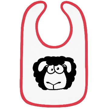 Discover Stupid Sheep Face Head Funny Anxious Cool Stare Bibs