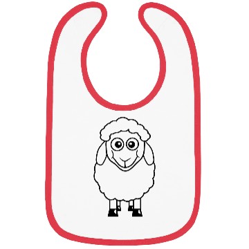 Discover Sheep Baby Standing Cute Lamb Child Cool Comic Fun Bibs