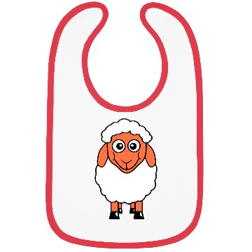 Discover Sheep Baby Standing Cute Lamb Child Cool Comic Fun Bibs
