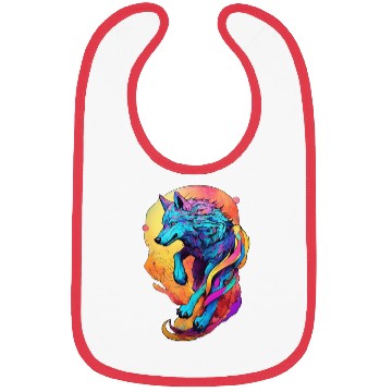 Discover Colored wolf dog Bibs