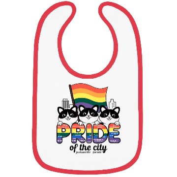 Discover Pride of Jacksonville City Florida USA Rainbow Fla Bibs