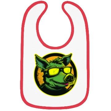 Discover Green Cool Pig "Everything Sucks" Bibs