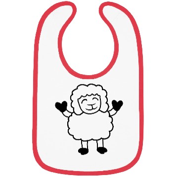 Discover Sheep Baby Standing Cute Cute Lamb Child Happy Fun Bibs