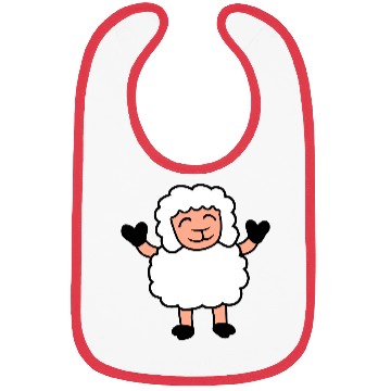 Discover Sheep Baby Standing Cute Cute Lamb Child Happy Fun Bibs
