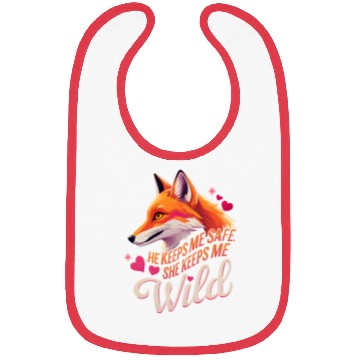 Discover He Keeps Me Safe She Keeps Me Wolf Lover couple Bibs