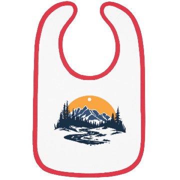 Discover Majestic Mountain Sunset Bibs
