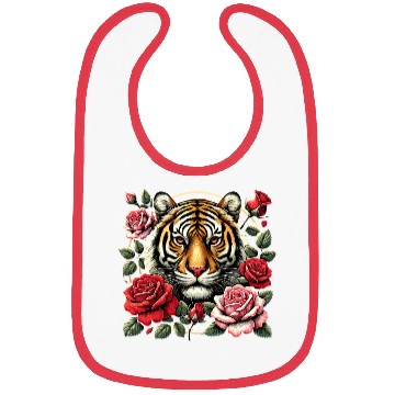 Discover Tiger and Roses Bibs