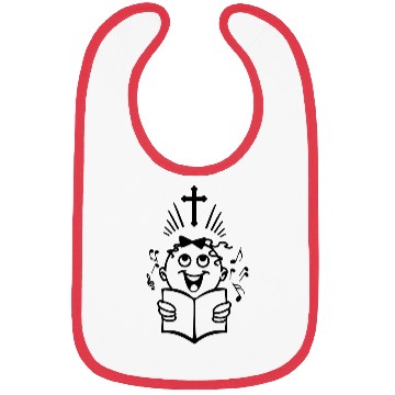 Discover Girl singing cross church Bibs