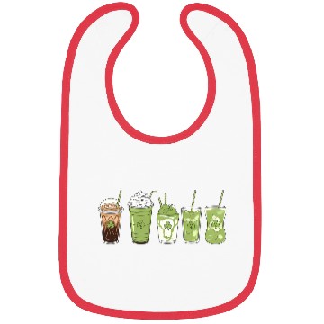 Discover Coffee Latte Green Cute Irish St Patrick's Day Bibs