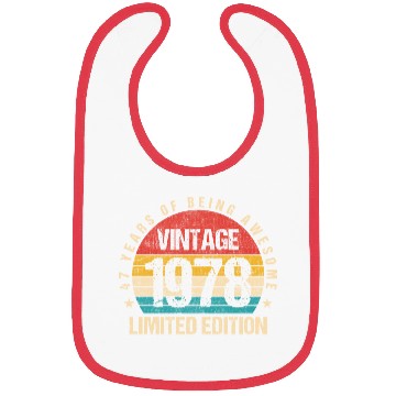 Discover Vintage 1978 Limited Edition 47th Birthday Gift Bibs