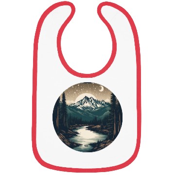 Discover Nighttime Serenity: Mountains and River Under the Bibs