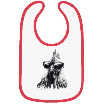 Discover Cool Sunglasses Rooster Funny Farm Animal Lovers Bibs