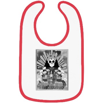 Discover Butterfly Black and White Santa Muerte Bibs