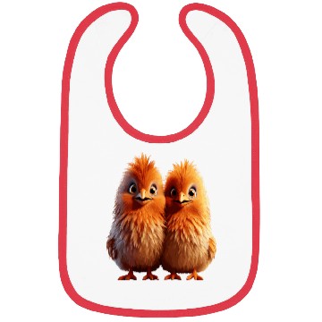 Discover perfect match Adorable Chick Pair Cartoon Bibs