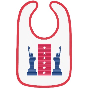 Discover Stylized Statue of Liberty Graphic Design Bibs
