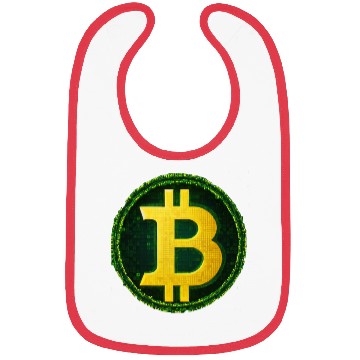 Discover Glowing Matrix-Inspired Bitcoin Symbol Bibs
