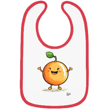 Discover Happy Funny Orange Design Bibs