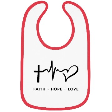 Discover Faith Hope Love - Black Bibs