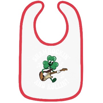 Discover Shamrockin' and Rollin' St. Patrick's Rock & Roll Bibs