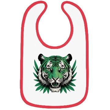 Discover Green Botanical Tiger Bibs