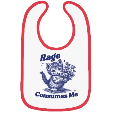 Discover Rage Consumes Me Bibs, Funny Mental Health Meme