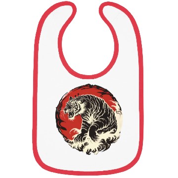 Discover Japanese tiger with wave Bibs