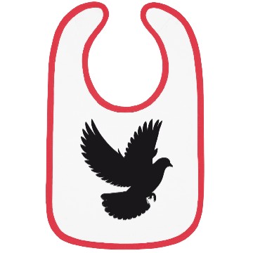 Discover Peaceful Dove in Flight - Silhouette Style Bibs