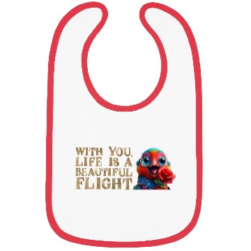 Discover Life is a Beautiful Flight with You Bibs