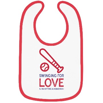 Discover Swinging for love’ Baseball Valentines Day Bibs