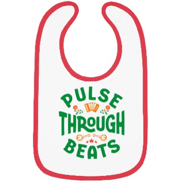 Discover Pulse Through Beats - Typographic Music Band Bibs