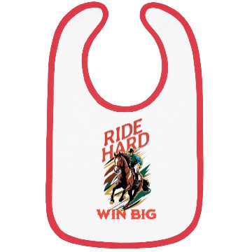 Discover Ride Hard Win Big Horse Racing Bibs