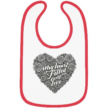 Discover My Heart Filled with Love Bibs