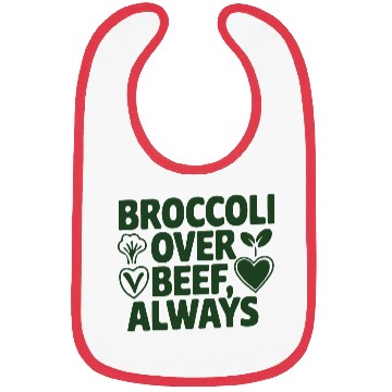 Discover Funny Vegan Gift Bio Nature Green Broccoli Bibs
