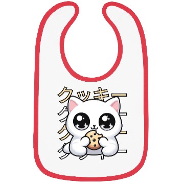 Discover Cute Cat Japanese Kawaii Anime Cat with Cookie Bibs