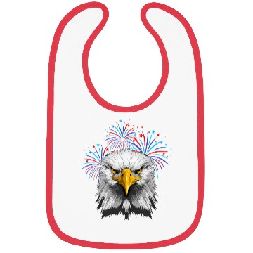 Discover American Flag Patriotic Eagle 4th of July Bibs