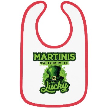 Discover Martinis Make Everyday Feel Lucky St Patricks Day Bibs