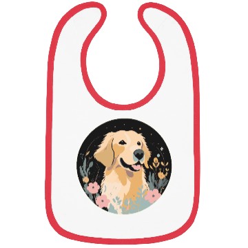 Discover Golden Retriever Floral Bliss Bibs