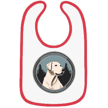 Discover Calm Labrador with Mountain Serenity Bibs