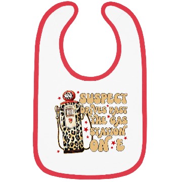 Discover Funny Gas Station Leopard Print Design Bibs