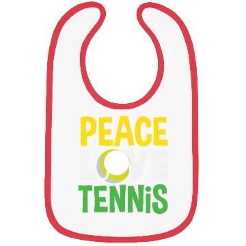 Discover Peace Love Tennis Enthusiast Bibs