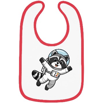 Discover Astro Racoon for Kids Astronaut Bibs