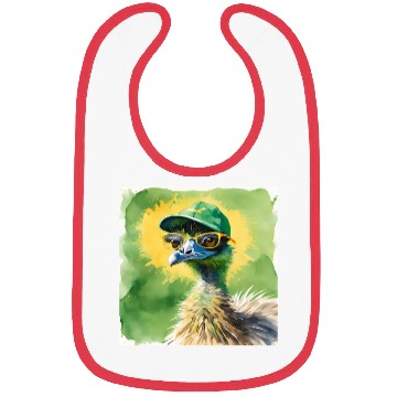 Discover Green and Gold Emu Bibs